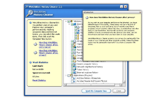 WinUtilities History Cleaner screenshot